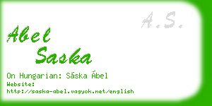 abel saska business card