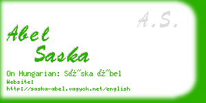 abel saska business card